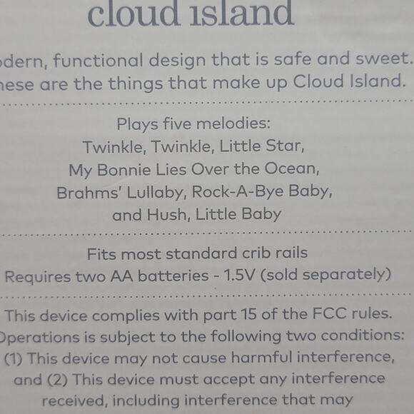 Cloud Island Musical & White Noise Crib Mobile - NEW - Picture 6 of 9